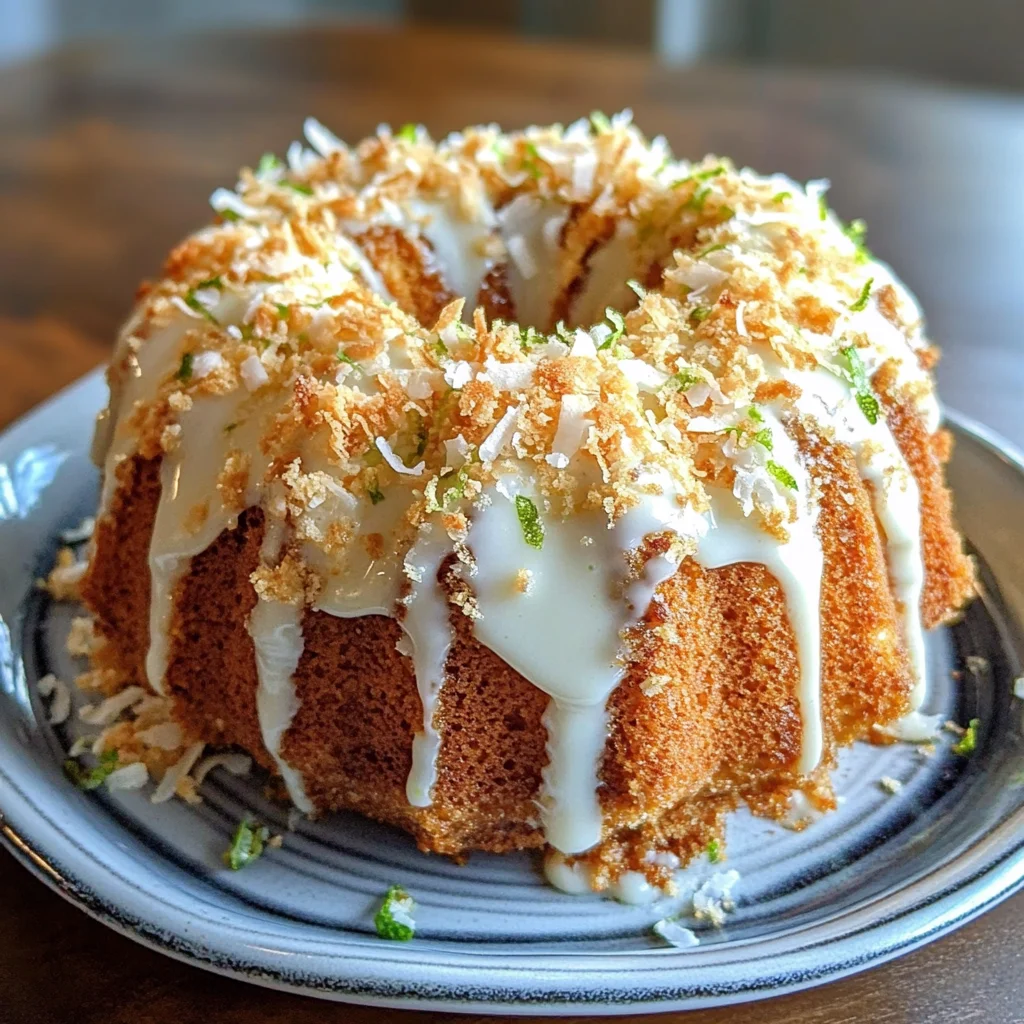 Mini Coconut Lime Bundt Cakes