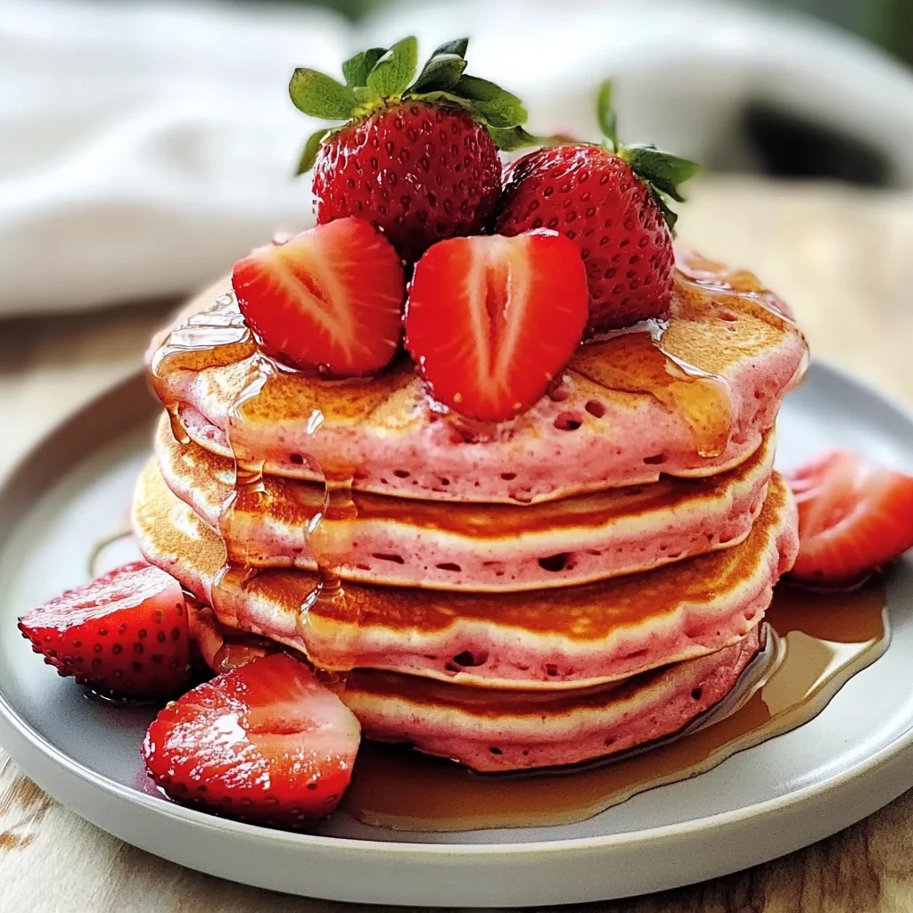Perfect Breakfast Strawberry Pancakes - Alrightwithme