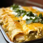 Quick and Easy Green Chile Chicken Enchilada Casserole