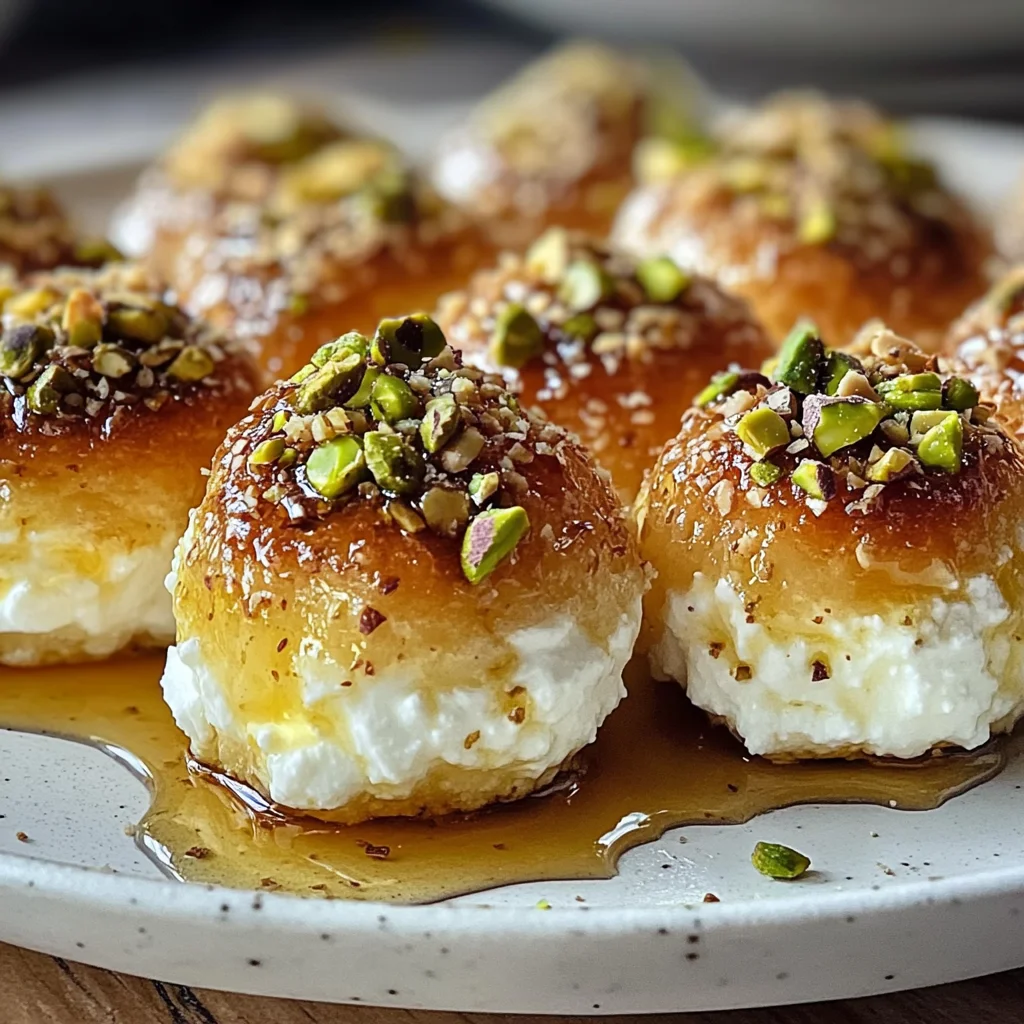 Ricotta Pistachio Honey Bites