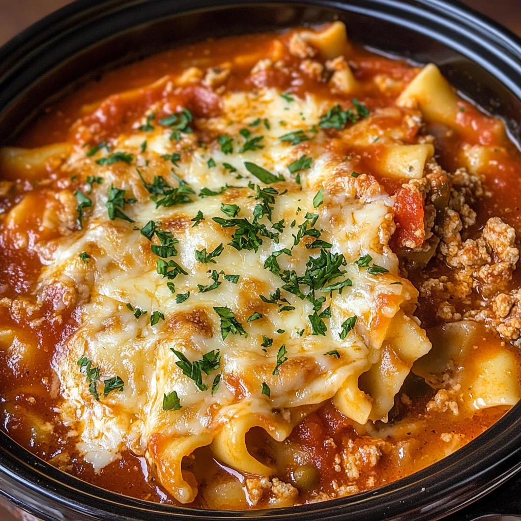 Slow Cooker Lasagna Soup