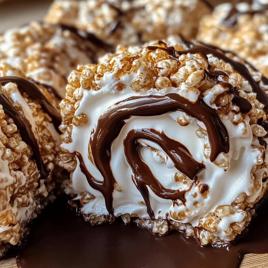 S’mores Rolled Rice Krispie Treats