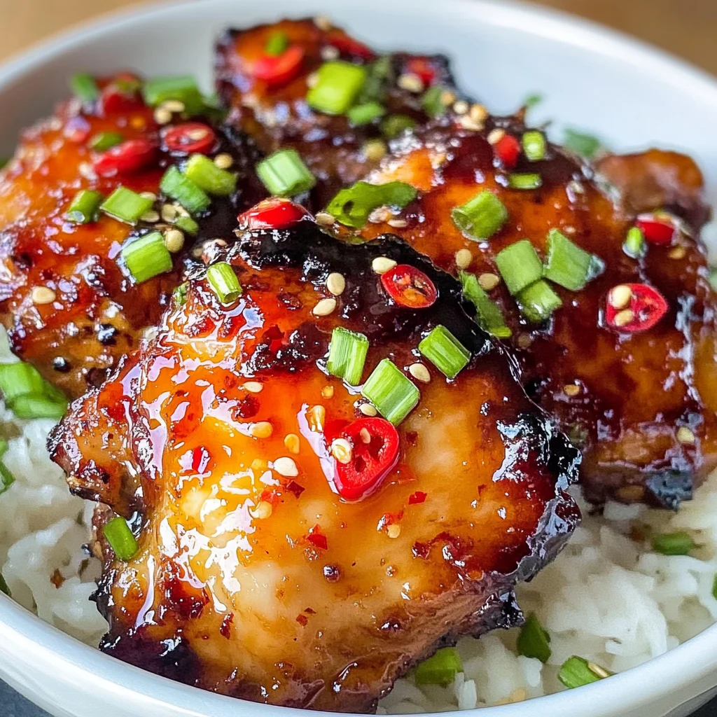 Sticky Sweet Chili Chicken Thighs in Air Fryer