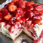 Strawberry Cheesecake Poke Cake