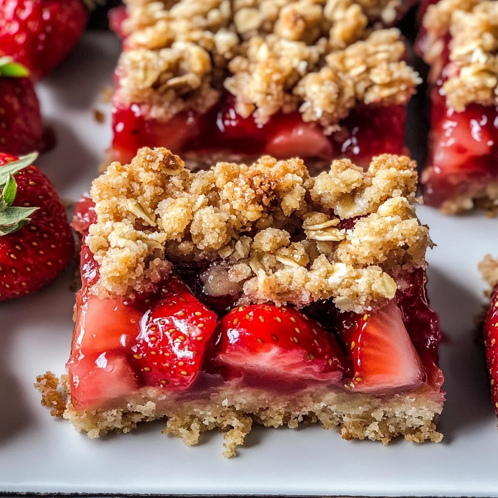 Strawberry Oatmeal Crumble Bars Recipe