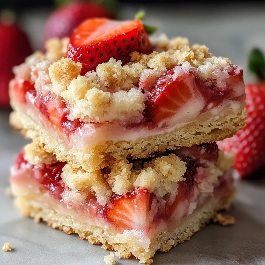 Strawberry Shortcake Streusel Bars