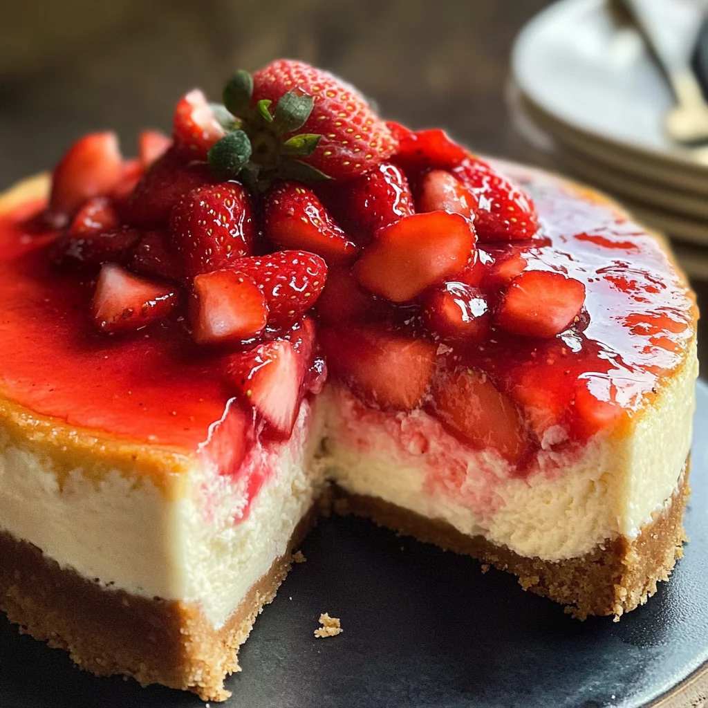 THE BEST STRAWBERRY CHEESECAKE RECIPE