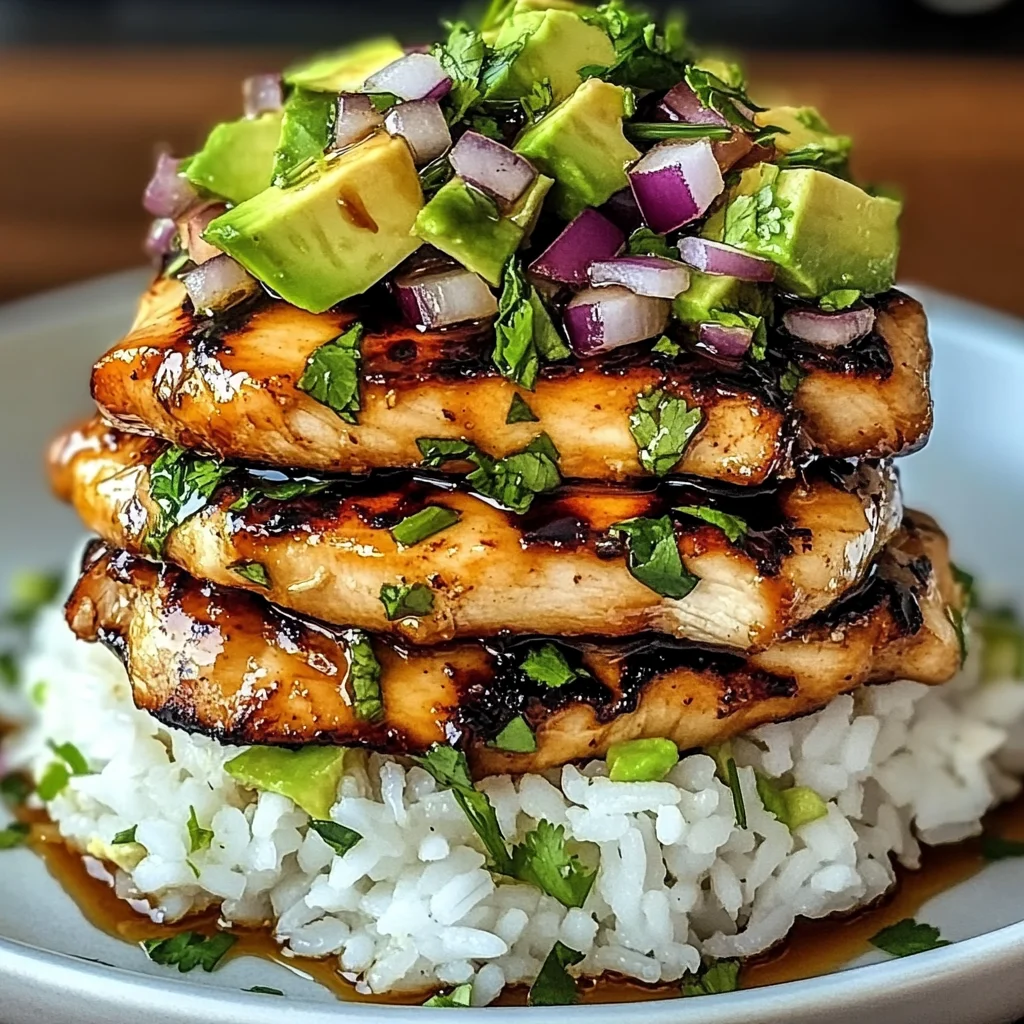 Tangy Honey Lime Chicken & Avocado Rice Stack That Delights