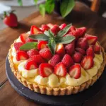 Tarte aux fraises et sauge ananas