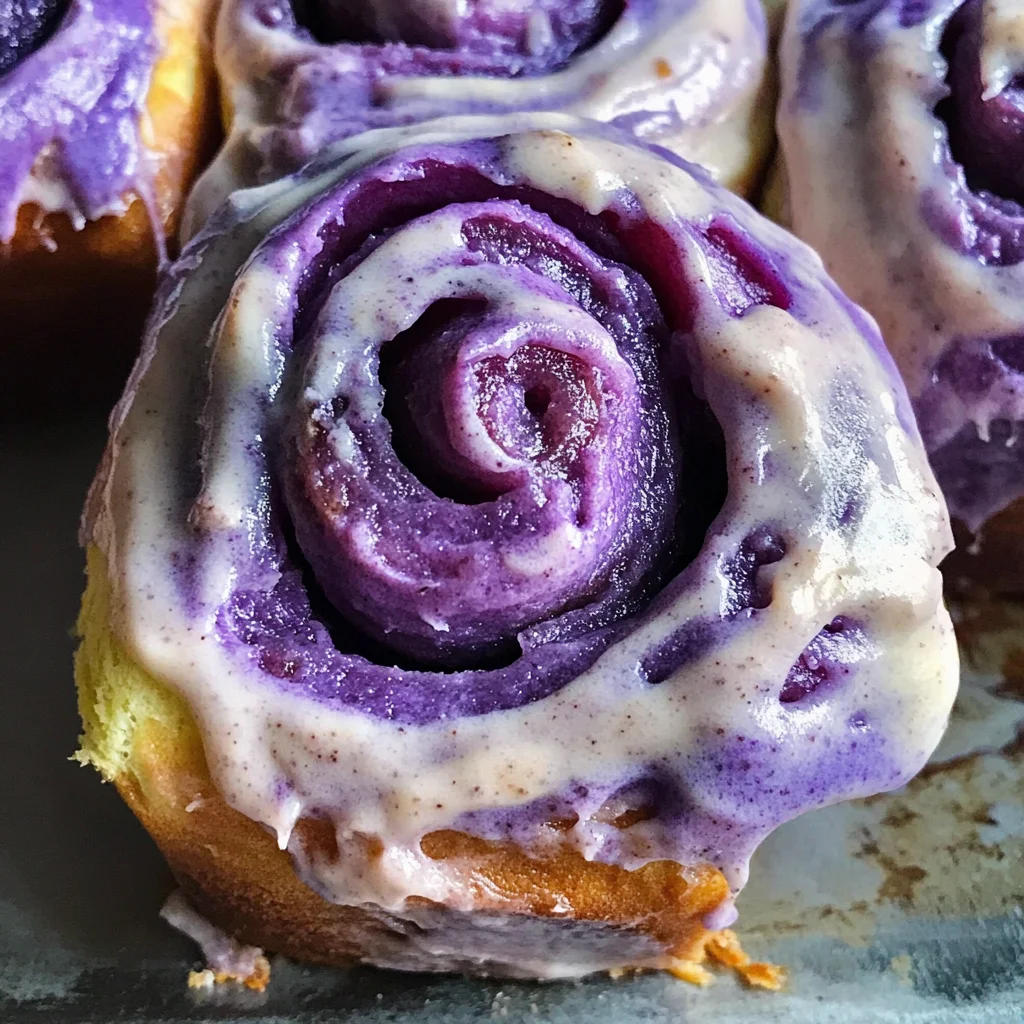 Ube Cinnamon Rolls from Scratch