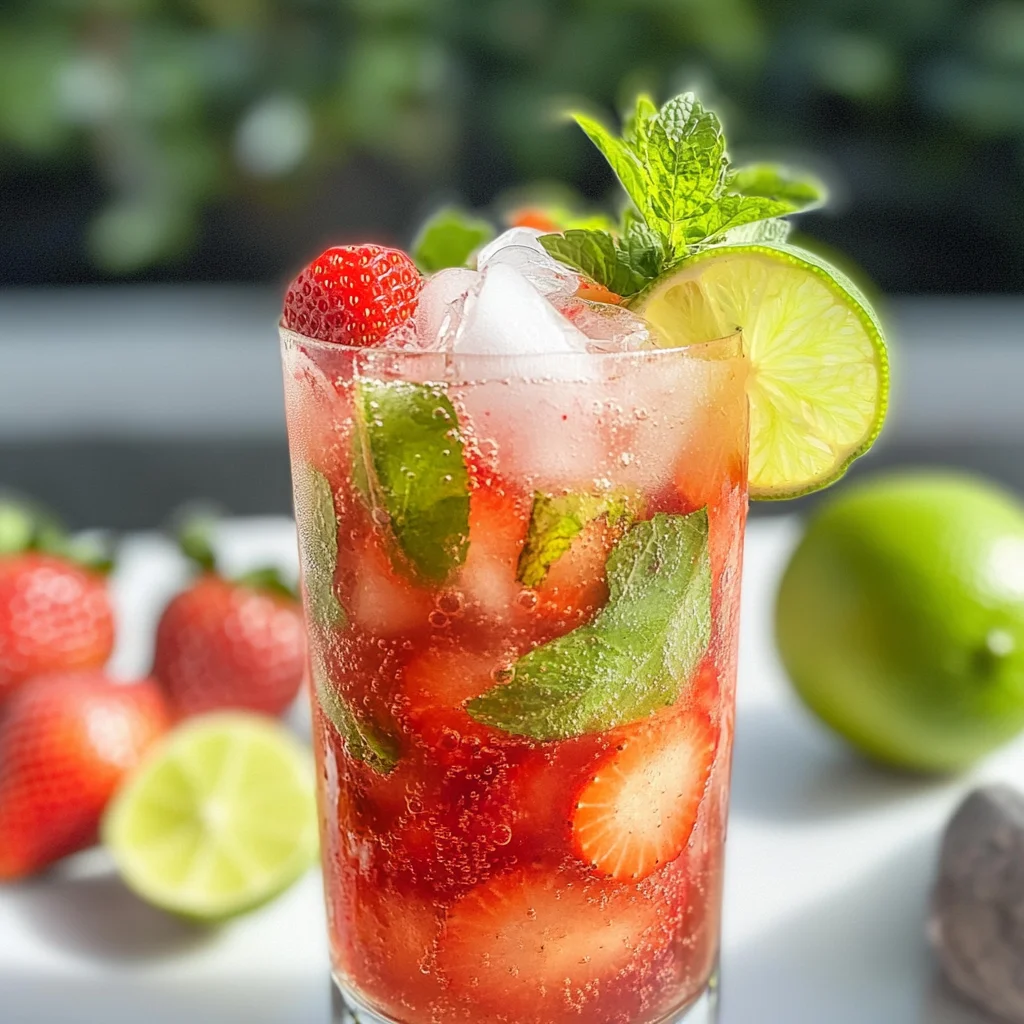 Virgin Strawberry Mojito (Mocktail)