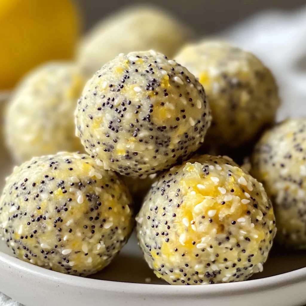 No-Bake Lemon Poppyseed Protein Balls