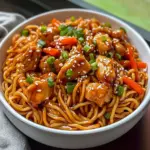 Sticky Garlic Chicken Noodles